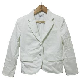Chaqueta Ajustada de Un Solo Botón 4BAR de Thom Browne Blanco