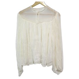Chloé Camicia in seta Chloe CHC20SHT8400610840 Altro Bianco sporco