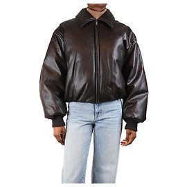 Acne Chocolate coated bomber - size UK 8 Brown