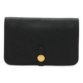 Hermès HERMES Dogon Poche Borsa a Vita Nero