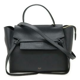 Céline Bolso Cinturón Celine en Piel de Ternera Graneada Negra Negro