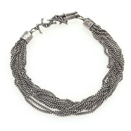 Pulseira de charme prateada Saint Laurent Prata