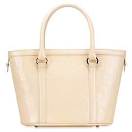 Dior Brown Diorissimo Trotter Lack-Tote Braun Beige