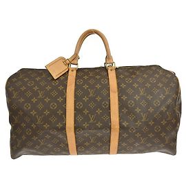 Louis Vuitton Keepall Bag Monogram Canvas 55 Brown