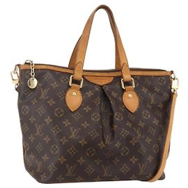 Sac à main Louis Vuitton Palermo en toile Monogram PM Marron