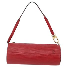 Pochette Soufflot de cuero Epi Louis Vuitton Roja
