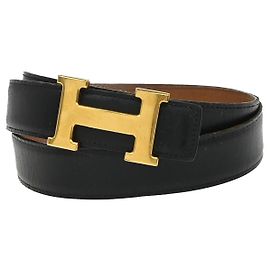 Hermès Hermes Constance Reversible Belt Leather Medium Black