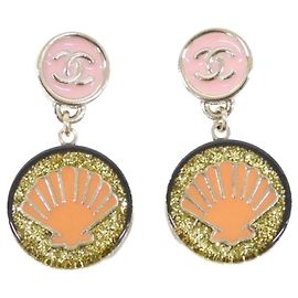 Orecchini in oro e colorati Chanel Rosa D'oro Arancione Giallo