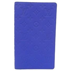 Louis Vuitton Monogram Empreinte Notebook Cover Emily MM Blue Dark blue