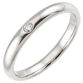 Harry Winston Platinum Band Ring with Round Diamond Other