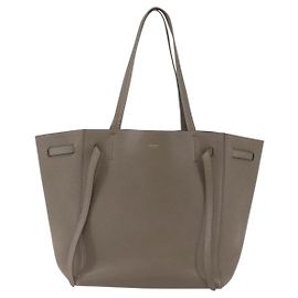Céline Celine Phantom Tie Cabas Tote Leather Medium Brown