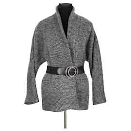 Bash Gray wool coat Grey