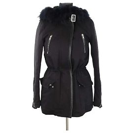 Maje Black cotton coat Black