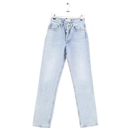 Agolde Jeans rectos de algodón azul Azul