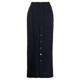Falda larga azul oscuro Chanel Azul Burdeos