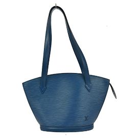 Bolso Saint Jacques de cuero Epi PM Louis Vuitton Azul