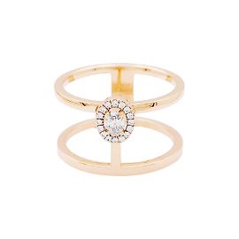 Anello Messika, "Glam'Azone", oro rosa e diamanti. Altro