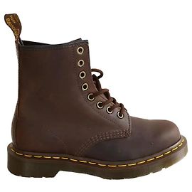 Dr. Martens Botas de couro marrom com cadarço Marrom