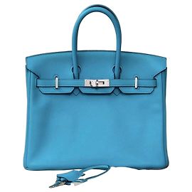 Hermès Birkin 25 Blue Leather Blue
