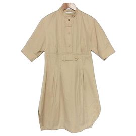 Max Mara Robe Chemise à Manches Courtes SPORTMAX Beige