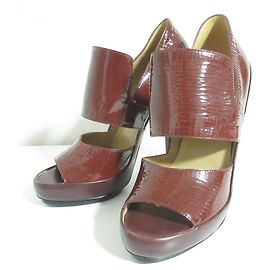 Sandales à talons hauts en cuir verni Balenciaga Marron