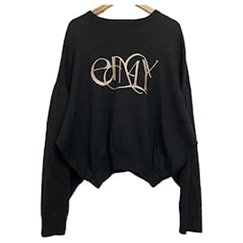 Autre Marque bicolor Strickpullover mit eimy istoire Logo Schwarz