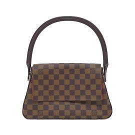 Bolsa de Ombro Mini Looping Damier Louis Vuitton Marrom