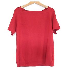 Top de seda de Burberry Roja