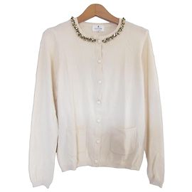 Cardigan Bijou LANVIN in Blu Bianco