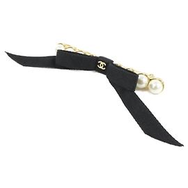 Chanel AAA842 Satin Barrette Black