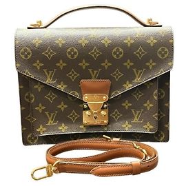 Sac à main Monceau 28 Monogram Louis Vuitton Marron