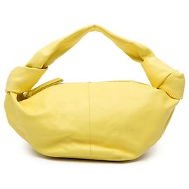 Borsa Double Knot in Pelle di Vitello Gialla Bottega Veneta Giallo