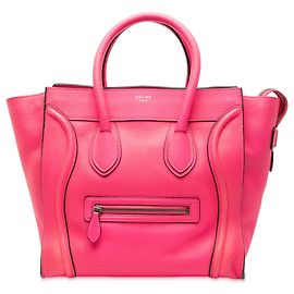 Céline Celine Mini Tote in Pelle Rosa Rosa