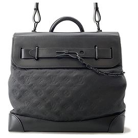Borsa Steamer PM in Taurillon Monogram Louis Vuitton Nero