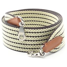 Acessório de alça Sangle Caval da Hermès Marrom Amarelo