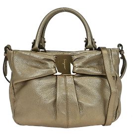 Salvatore Ferragamo Vala Leather Doré