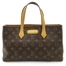 Bolso tote Louis Vuitton Monogram Wilshire PM Castaño