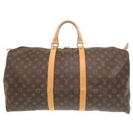 Louis Vuitton Keepall 55 Monogram Boston Tasche Braun Monogramm