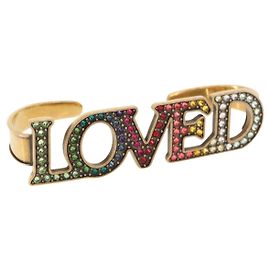Gucci Bracciale in metallo Palm Cuff oro Auth 148157 D'oro