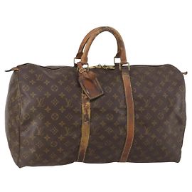 LOUIS VUITTON Bolsa Boston Monogram Keepall 50 M41426 LV Auth 150243 Monograma