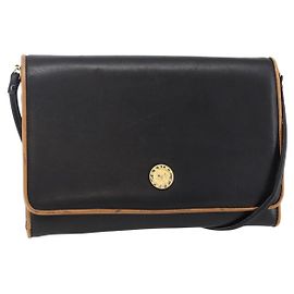 Céline Borsa a Spalla CELINE in Pelle Nera e Oro Auth ep11037 Nero D'oro