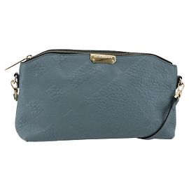 BURBERRY Shoulder Bag Leather Blue Auth BA6891 Blue