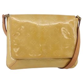 LOUIS VUITTON Sac Thompson Street Monogram Vernis Beige M91301 LV Auth ep11129 Beige