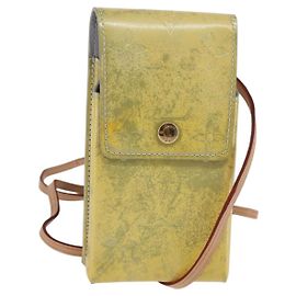 LOUIS VUITTON Monogram Vernis Green Cigarette Case Gris LV Auth BA6481 Grey