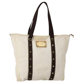 LOUIS VUITTON Antigua Cabas GM Borsa Tote Ecru M40033 LV Auth am9129 Crudo