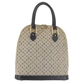 LOUIS VUITTON Mini Alma Haut Sac à Main Monogram Bleu M92202 LV Auth 143550 Bleu