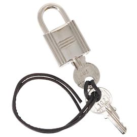 Hermès HERMES Cadena Padlock metal Silver Auth hk3164 Silvery