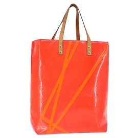 LOUIS VUITTON Monogram Vernis Fluo Reade MM Sac à Main Rose M91900 LV Auth 144619 Rose