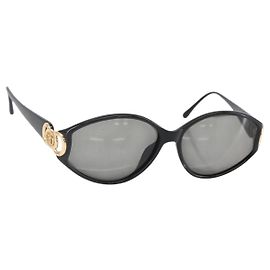 Occhiali da sole Christian Dior in plastica nera Auth bs30272 Nero