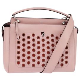 Sac à main FENDI Dot Com en cuir 2 en 1 rose argent authentique bs30098 Argenté Rose